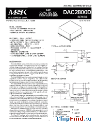 Datasheet DAC2815DH manufacturer M.S. Kennedy