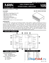 Datasheet MSK105B manufacturer M.S. Kennedy