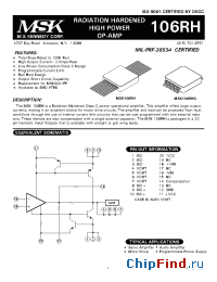 Datasheet MSK106RH manufacturer M.S. Kennedy