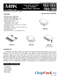 Datasheet MSK182G manufacturer M.S. Kennedy