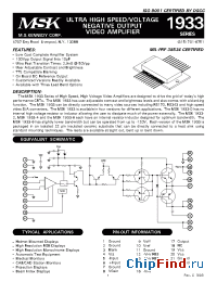 Datasheet MSK1933-0 manufacturer M.S. Kennedy