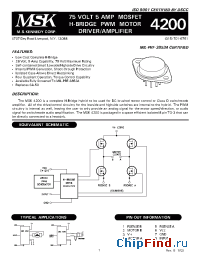 Datasheet MSK4200E manufacturer M.S. Kennedy