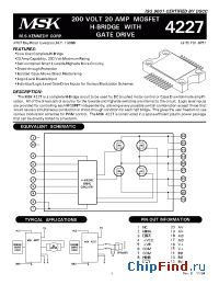 Datasheet MSK4227S manufacturer M.S. Kennedy