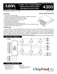 Datasheet MSK4300HD manufacturer M.S. Kennedy