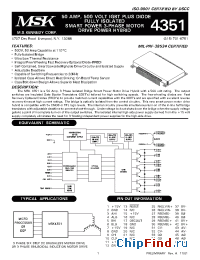 Datasheet MSK4351HS manufacturer M.S. Kennedy