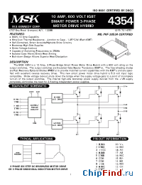 Datasheet MSK4354ED manufacturer M.S. Kennedy