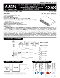Datasheet MSK4358E производства M.S. Kennedy