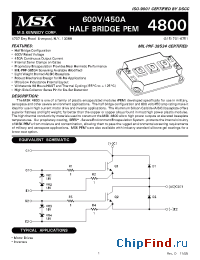 Datasheet MSK4800 производства M.S. Kennedy