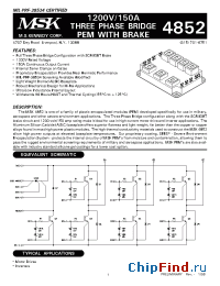 Datasheet MSK4852 производства M.S. Kennedy