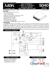 Datasheet MSK5040-5.0EG производства M.S. Kennedy