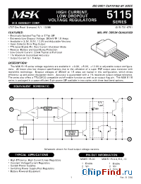 Datasheet MSK5115-00BTD manufacturer M.S. Kennedy