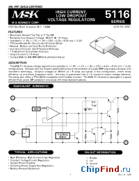 Datasheet MSK5116-1.9ETU manufacturer M.S. Kennedy