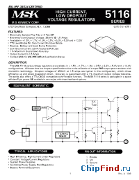 Datasheet MSK5116-5.0ETS manufacturer M.S. Kennedy