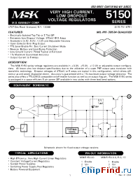 Datasheet MSK5150-3.3 manufacturer M.S. Kennedy