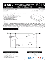 Datasheet MSK5215-12.0 manufacturer M.S. Kennedy