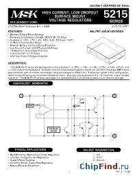 Datasheet MSK5215-5.0 manufacturer M.S. Kennedy