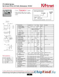 Datasheet FV1400A manufacturer MtronPTI