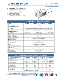 Datasheet K1144B manufacturer MtronPTI