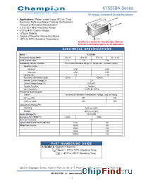 Datasheet K1523BA manufacturer MtronPTI