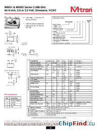 Datasheet M4002 manufacturer MtronPTI