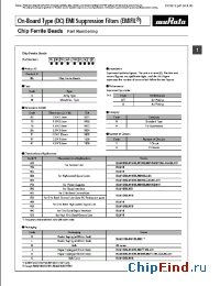 Datasheet BLM15AG102SN1 manufacturer Murata