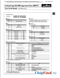 Datasheet BLM15AG601AN1 manufacturer Murata