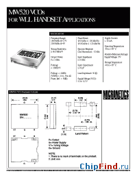 Datasheet MW520 manufacturer Micronetics Wireless