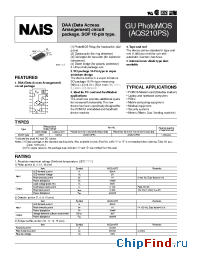 Datasheet AQS210PS manufacturer Nais