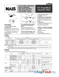 Datasheet AQV224NS manufacturer Nais