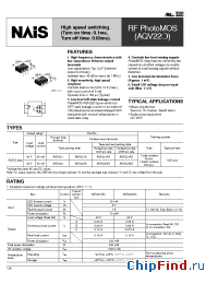 Datasheet AQV225AX manufacturer Nais