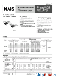 Datasheet AQV254R manufacturer Nais