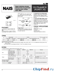 Datasheet AQW214SX manufacturer Nais