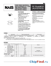 Datasheet AQY221N1SX manufacturer Nais