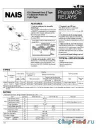 Datasheet AQY410EHAX manufacturer Nais