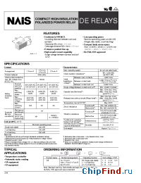 Datasheet DE1A1B-1V manufacturer Nais