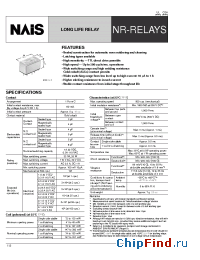 Datasheet NR-HD-5 manufacturer Nais