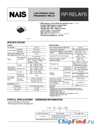 Datasheet RP1-1.5V manufacturer Nais