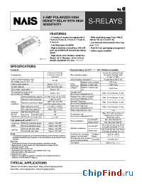 Datasheet S3EB-L2-24V manufacturer Nais