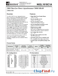 Datasheet N02L1618C1AX-XXX manufacturer NanoAmp