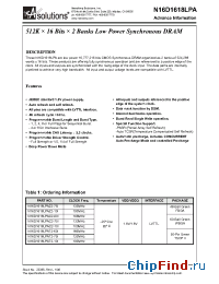 Datasheet N16D1618LPAT2-10I manufacturer NanoAmp