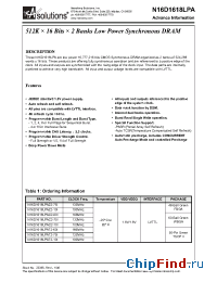 Datasheet N16D1618LPAT2-60I manufacturer NanoAmp