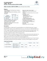 Datasheet NT128D64SH4BBGM-6K manufacturer Nanya
