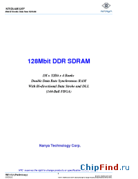 Datasheet NT5DU4M32EF-5 manufacturer Nanya