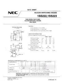 Datasheet 1SS222 manufacturer NEC