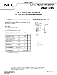 Datasheet 2SA1010 manufacturer NEC