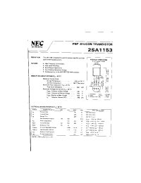 Datasheet 2SA1153 manufacturer NEC