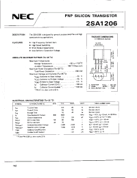 Datasheet 2SA1206 manufacturer NEC