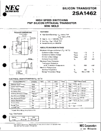 Datasheet 2SA1462Y34 manufacturer NEC