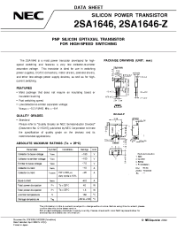 Datasheet 2SA1646 manufacturer NEC