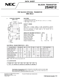 Datasheet 2SA812 manufacturer NEC